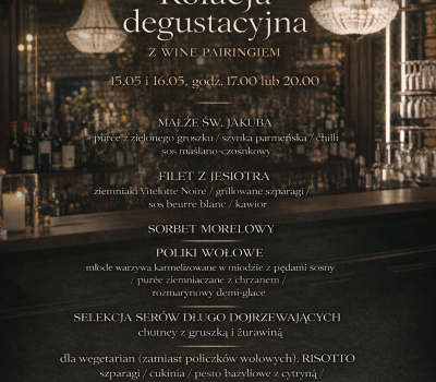 KOLACJA DEGUSTACYJNA 