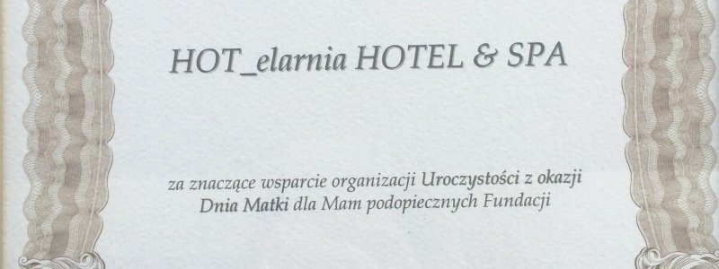Podziękowania za wsparcie Fundacji Dzieciom