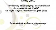 2017-05-01 - Rezerwacja lokalu w niedziele majowe