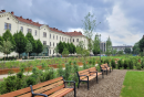 Wisława Szymborska Park on Karmelicka Street