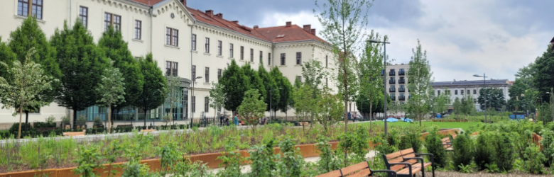 Wisława Szymborska Park on Karmelicka Street