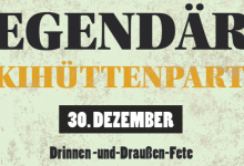 Legendäre Skihüttenparty am 30. Dezember im Grashof