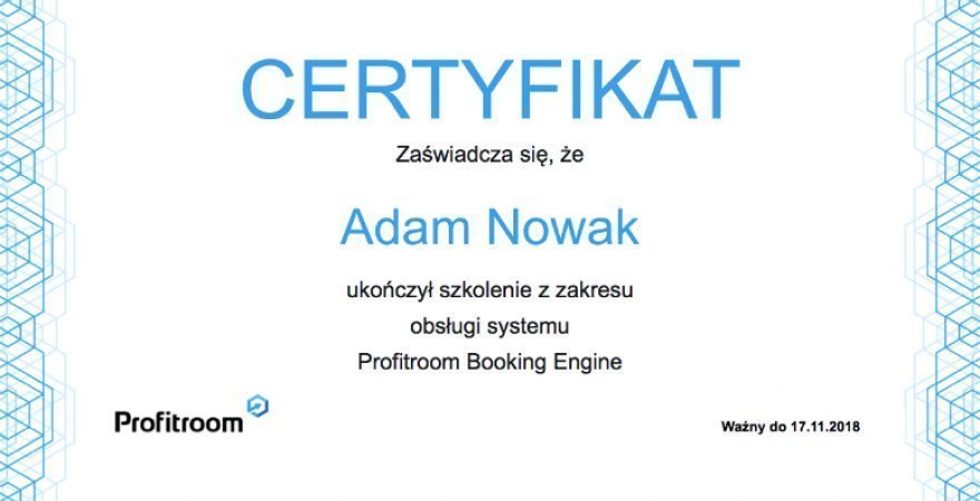 Certyfikat Profitroom - poszerz swoją wiedzę z zakresu działania systemów Profitroom