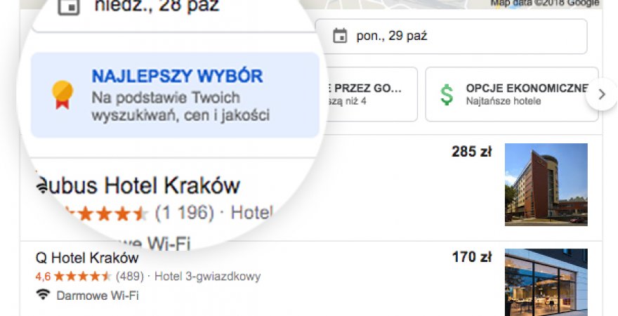 Nowość Google: filtry wyszukiwania lokalnego