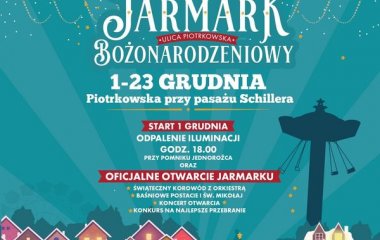 Łódzki jarmark bożonarodzeniowy 2019 na ulicy Piotrkowskiej