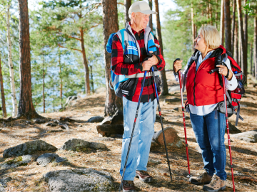 Active Senior - spend active time in the mountains