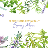 Spring blooms on a plate at the George Sand Restaurant
