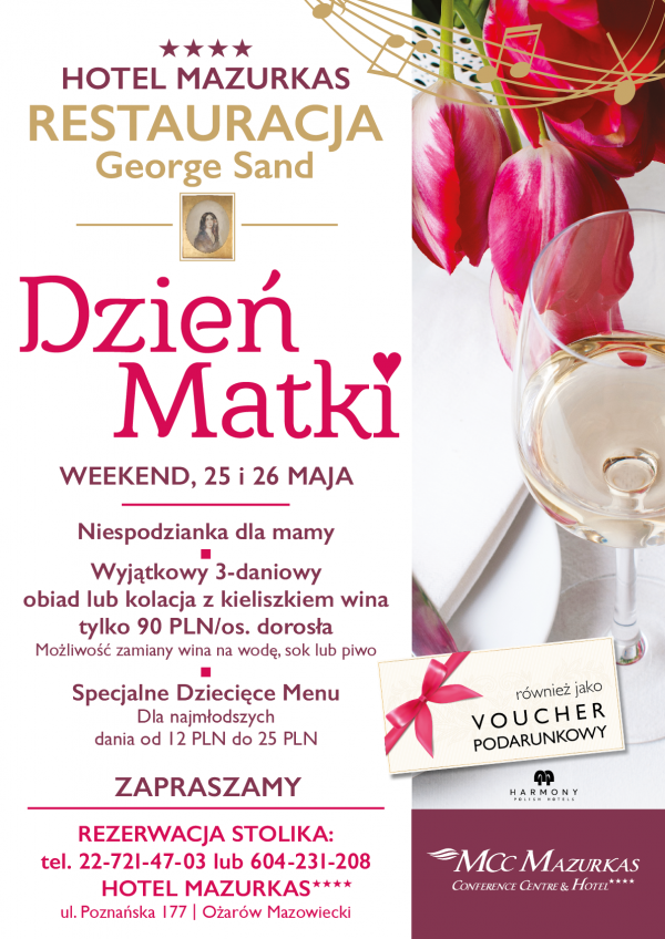Weekend z Dniem Matki w restauracji George Sand