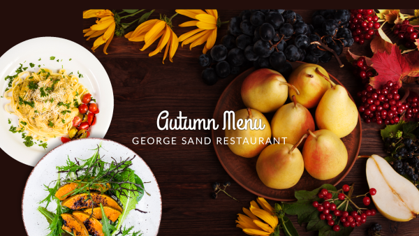 Autumn menu George Sand Restaurant