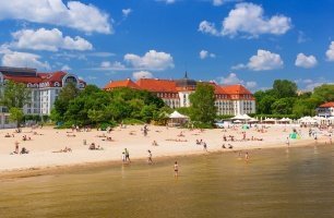 The Sopot beach