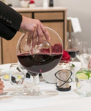 An excellent wine selection