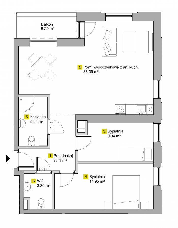 Apartament 3-pokojowy