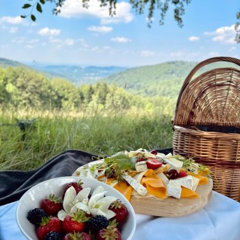 Piknik z widokiem na Beskid Mały