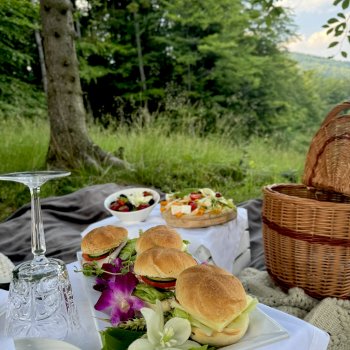 Piknik z widokiem na Beskid Mały