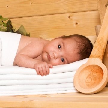 From the nursery to the sauna? So whether and from when a child can use the sauna...