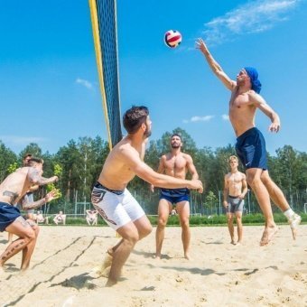 Volleyball and beach ball