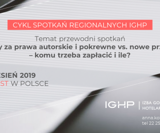 O opłatach za prawa autorskie i pokrewne na spotkaniach regionalnych hotelarzy