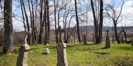 Stary cmentarz w nieistniejącej wsi Dźwiniacz Górny