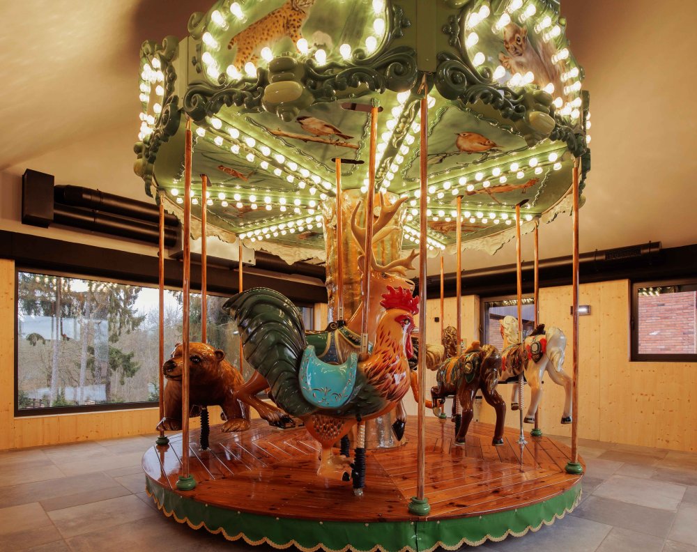 A stilt house 4 metres up&hellip; with a VENETIAN CAROUSEL inside!