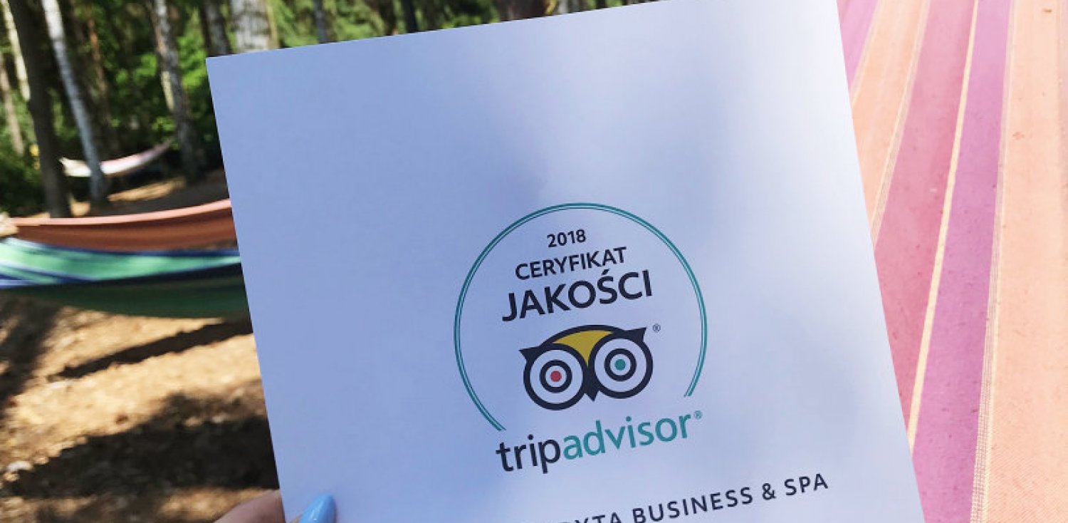 Certyfikat jakości 2019 od TripAdvisor 