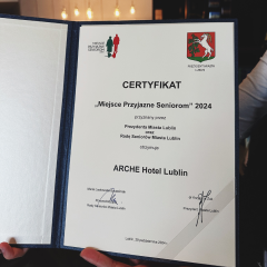 Arche Hotel Lublin - „Miejsce Przyjazne Seniorom”