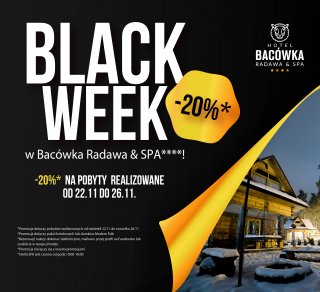 Black week w Bacówka Radawa & SPA****! 