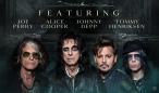 Hollywood Vampires - Johnny Depp, Alice Cooper, Joe Perry, Tom Henriksen 