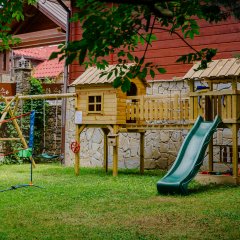 Playground (swing, slide and trampoline)