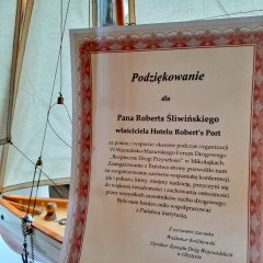 Dyrektor Zarządu Dróg Wojewódzkich w Olsztynie dziękuje Robertowi Śliwińskiemu