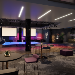 Nightclub with bowling alley