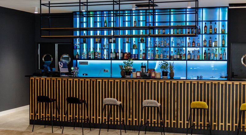 Nightclub with bowling alley