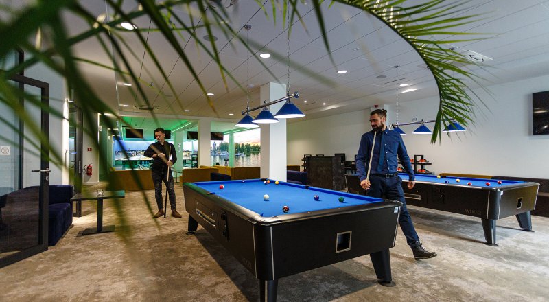 Nightclub with bowling alley