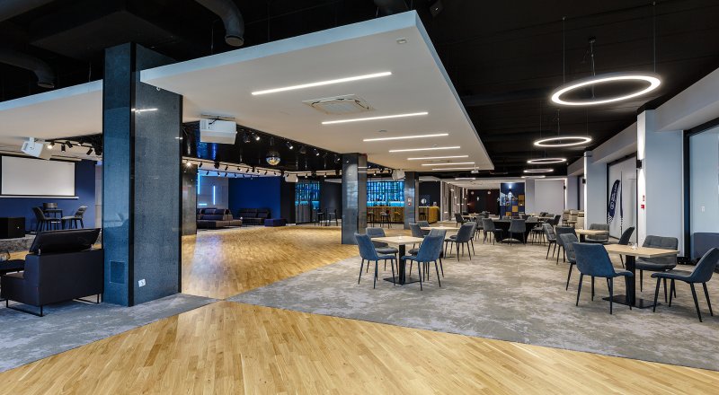 Nightclub with bowling alley