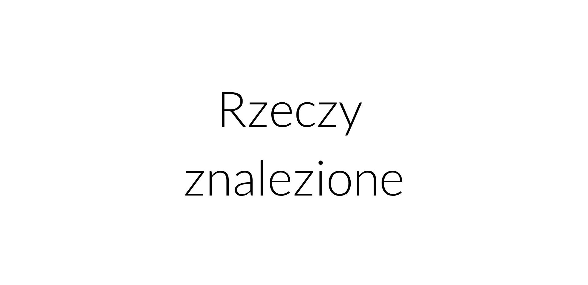Rzeczy znalezione