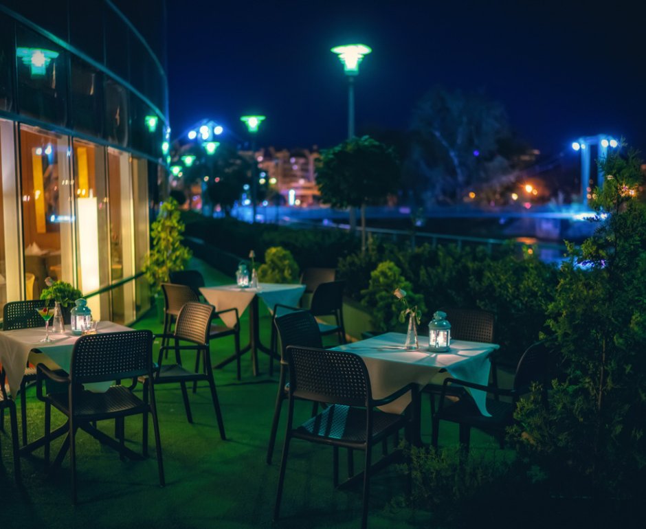 Summer terrace by the Oder River