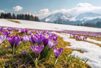 Wiosna w Tatrach &ndash; krokusy już kwitną. Zaplanuj wiosenny pobyt w Zakopanem