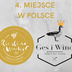 Restauracja Gęś i Wino zajęła 4. Miejsce w Riesling Weeks 2022 w Polsce