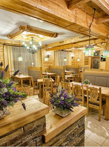 Two hotels with a swimming pool, one style