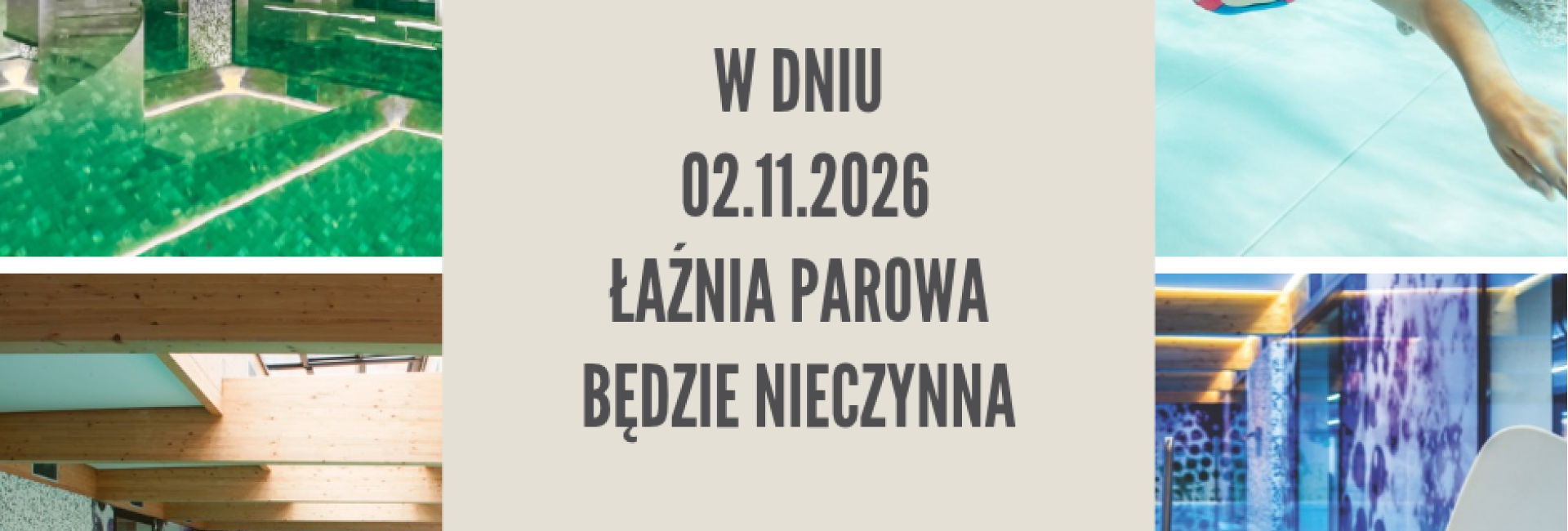 2 listopada łaźnia parowa będzie nieczynna