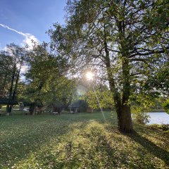 Spacer z naszym gościem - Panią Marią po naszym obiekcie i okolicy
