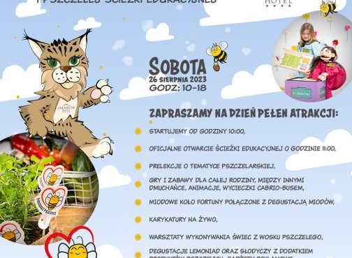Wielkie otwarcie pasieki i pszczelej ścieżki edukacyjnej w Hotelu Arłamów. Zapraszamy 26 sierpnia!