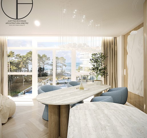 Apartament A312 z dwiema sypialniami z widokiem na morze