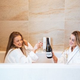 Girls bath wine