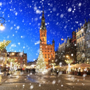 Zimowy wieczór w Gdańsku