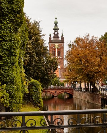 Walking around autumn Gdańsk