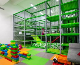 Playroom with a jungle gym