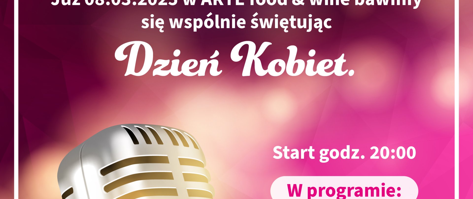 Zapraszamy na Dzień Kobiet do ARTÉ food & wine !