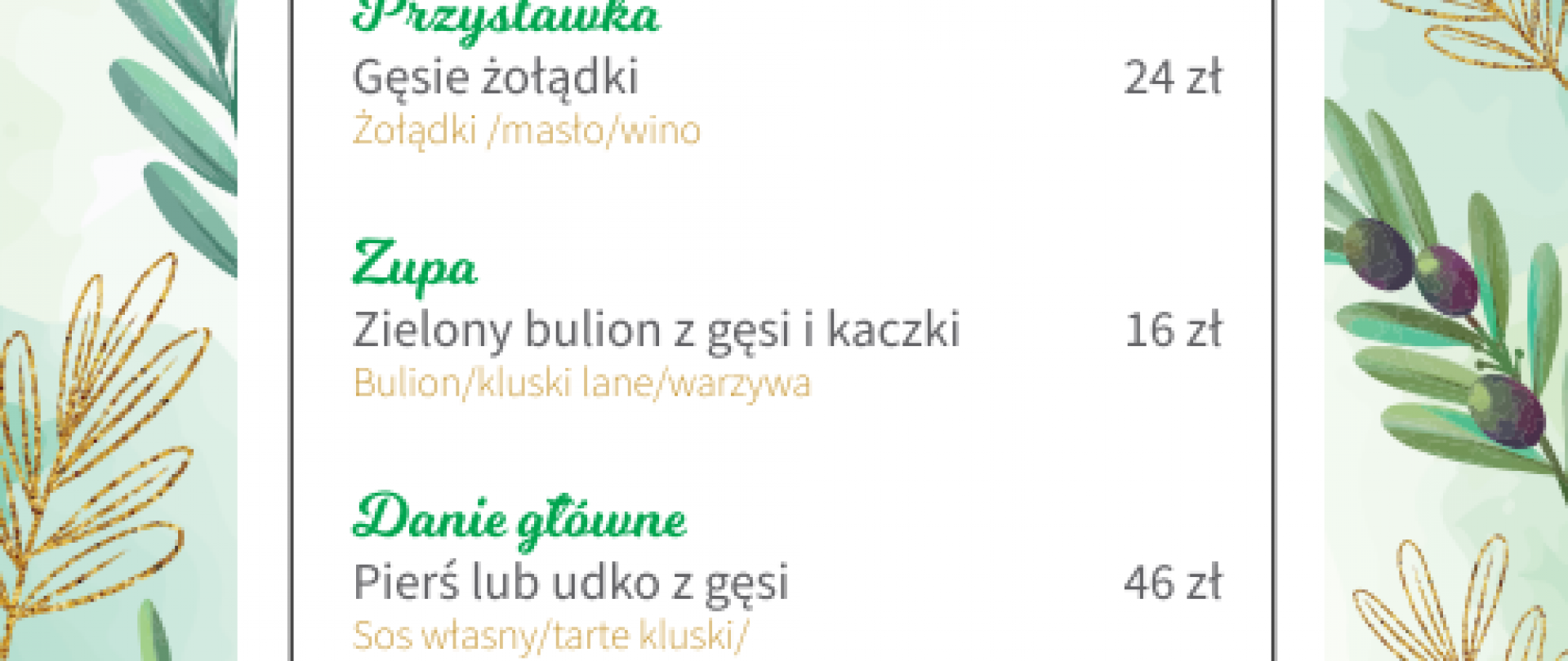 Gęsina św. Marcina w RESTAURACJI ARENA!