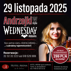 ANDRZEJKOWA NOC PEŁNA MAGII w stylu Wednesday ! Nie może Cię zabraknąć.