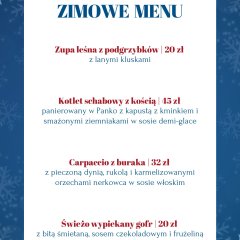 Zimowe menu w Restauracji Yesiotr